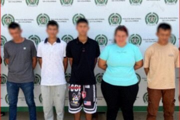 Gaula Policía capturó 6 integrantes de la banda ‘Los Puntilleros’ y entre ellos Alias ‘Chogo’