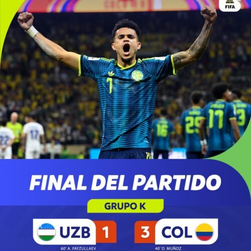 Colombia vence en el debut y es líder de su grupo en el Mundial.