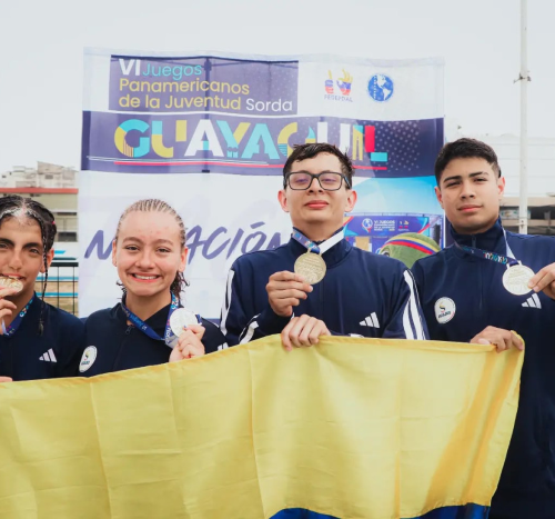 Los podios de los Panamericanos de la Juventud Sorda se visten de dorado, azul y rojo